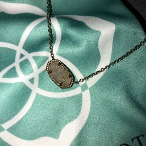 Kendra Scott Elisa necklace gold/iridescent drusy.